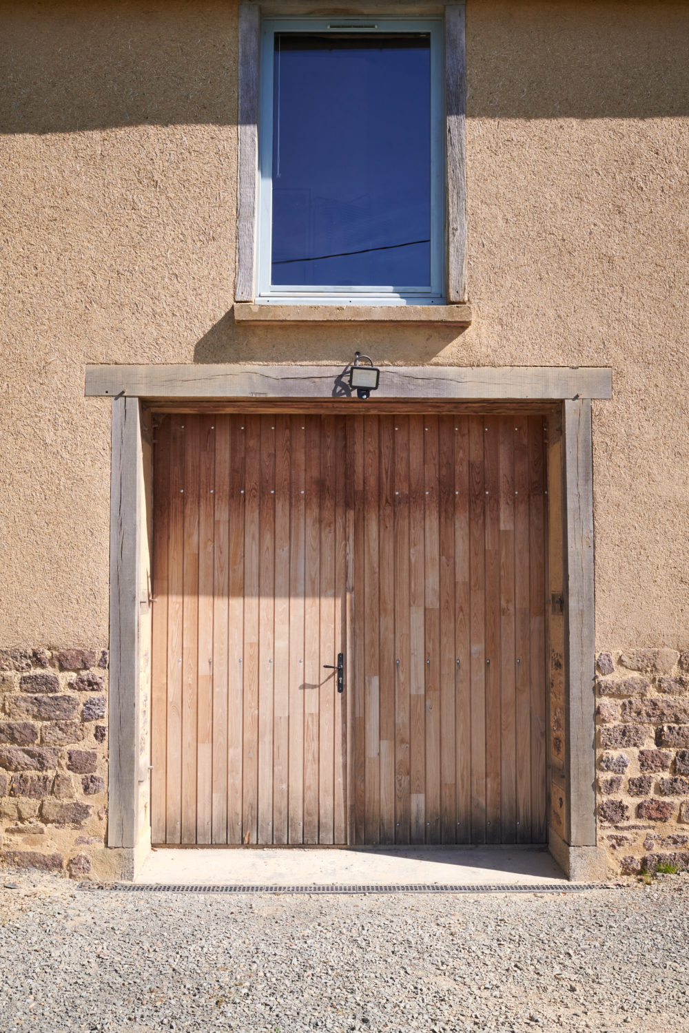 porte de garage en chataignier